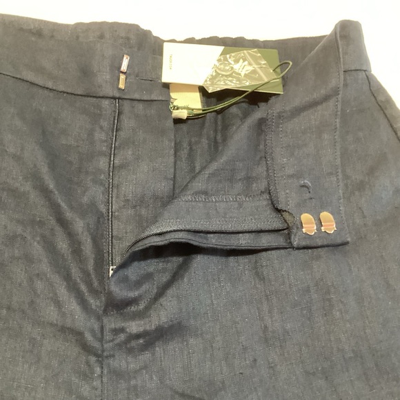 NEW Tuckernuck Wide-Leg 100% Linen Lydia Pants Size M Navy Coastal Preppy Beachy - Picture 5 of 11